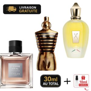 Pack « Attraction » : Xerjoff naxos + Le Male Elixir + Guerlain L'Homme Idéal